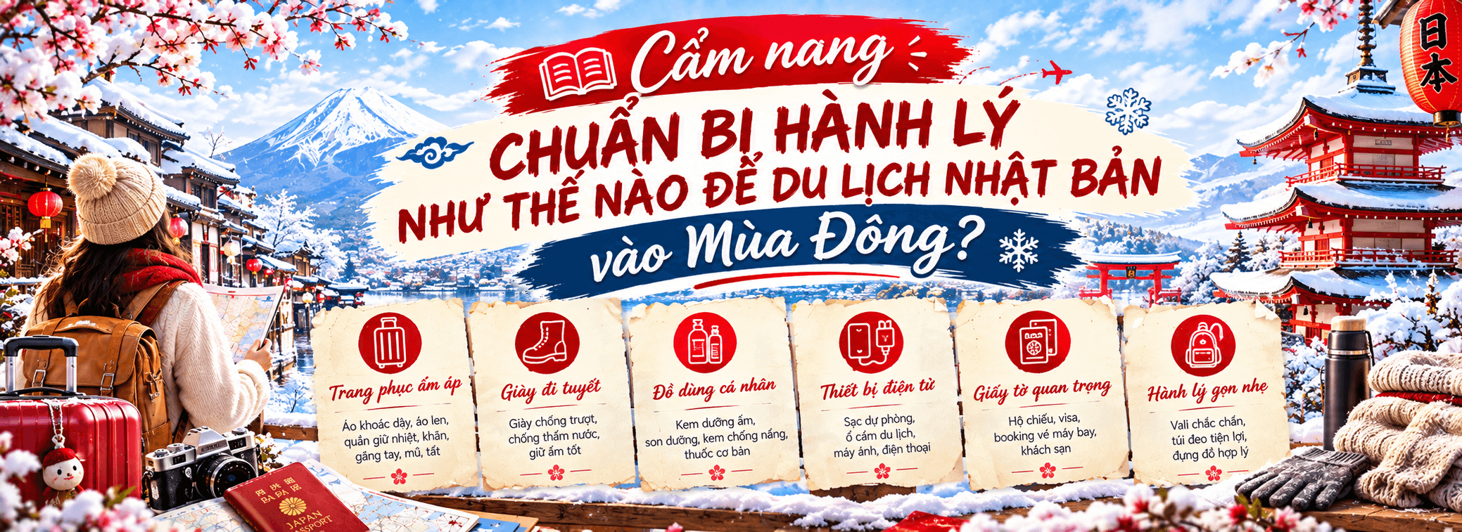 Chuẩn bị hành lý như thế nào để du lịch Nhật Bản vào Mùa Đông?